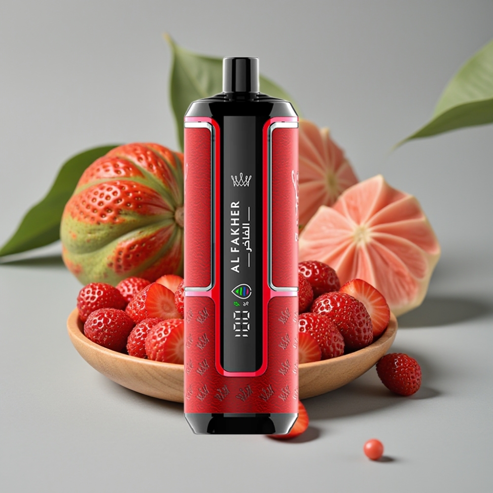 Al Fakher Crown Bar 15K Hypermax Wegwerp Vape Kit - Aardbeien Punch, 22ml, 600mAh