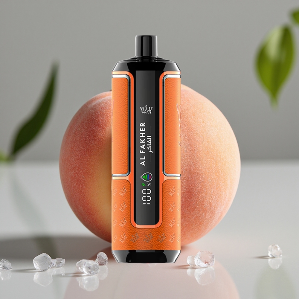 Al Fakher Crown Bar 15K Hypermax Wegwerp Vape Kit Perzik IJs – 22ml, 600mAh, Type-C