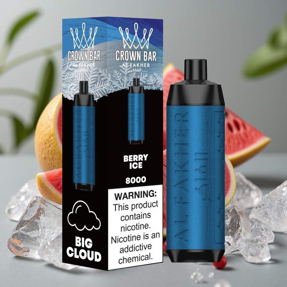 Al Fakher Crown Bar 8000 Crystal Disposable Vape Bes IJs – 18ml, 5mg, 0.6 ohm