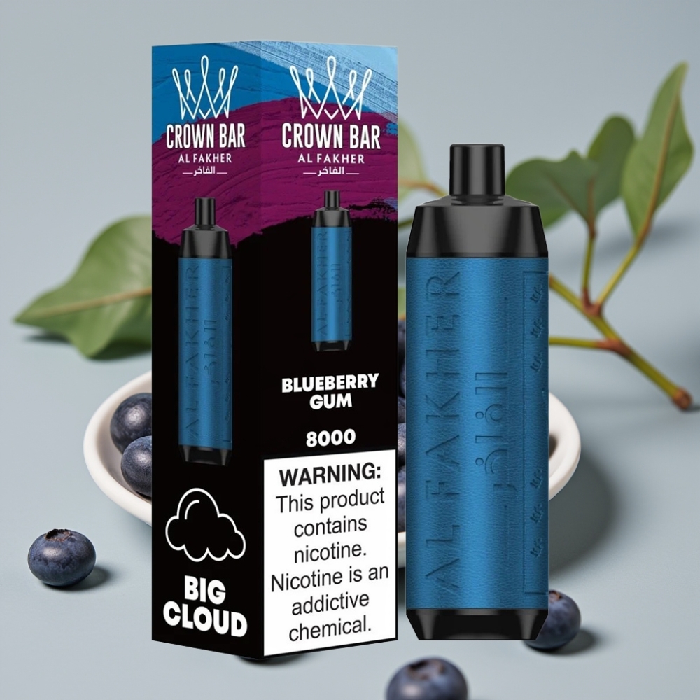 Al Fakher Crown Bar 8000 Crystal Disposable Vape Blauwe Bommen 8000 puffs 18ml 5mg