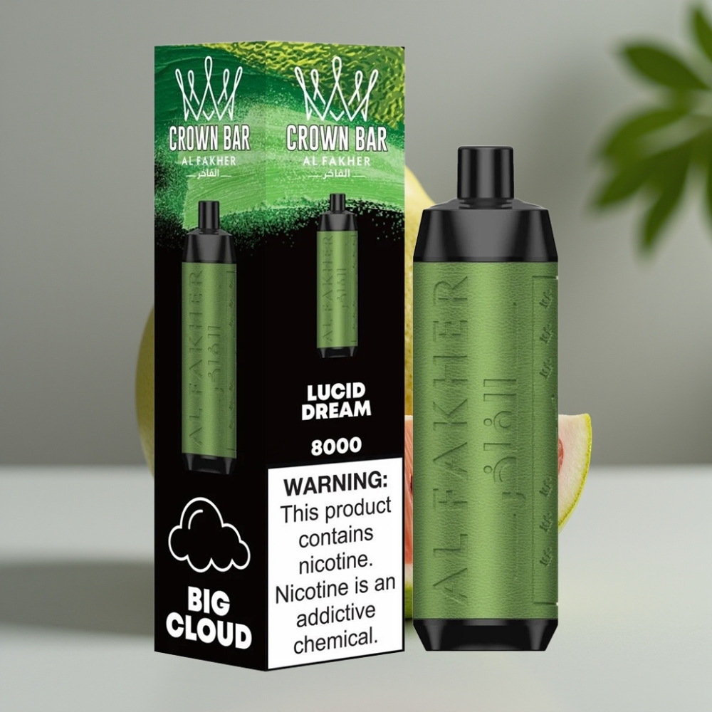 Al Fakher Crown Bar 8000 Crystal Disposable Vape Helder Droom – 18ml, 5mg, 0.6 ohm