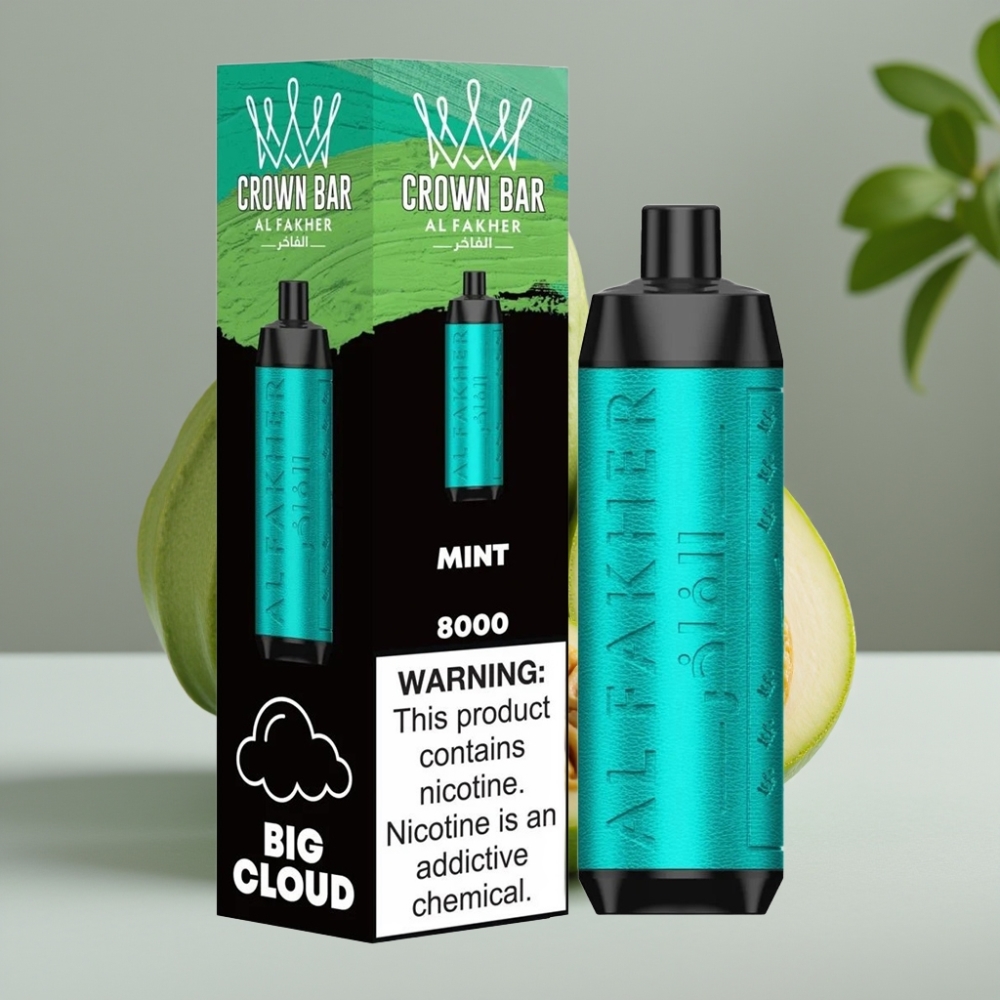 Al Fakher Crown Bar 8000 Crystal Wegwerp Vape Munt – 18ml, 5mg, 600mAh