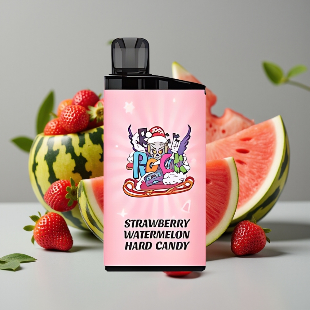 IGET Bar 3500 Puffs Aardbei Watermeloen Hard Snoep 1400 mAh 1.2 Ohm Mesh Coil
