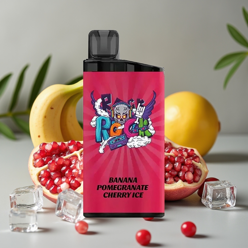 IGET Bar 3500 Puffs Banaan Granaatappel Kers IJs - 1400 mAh, 1.2 Ohm Mesh Coil, 78g