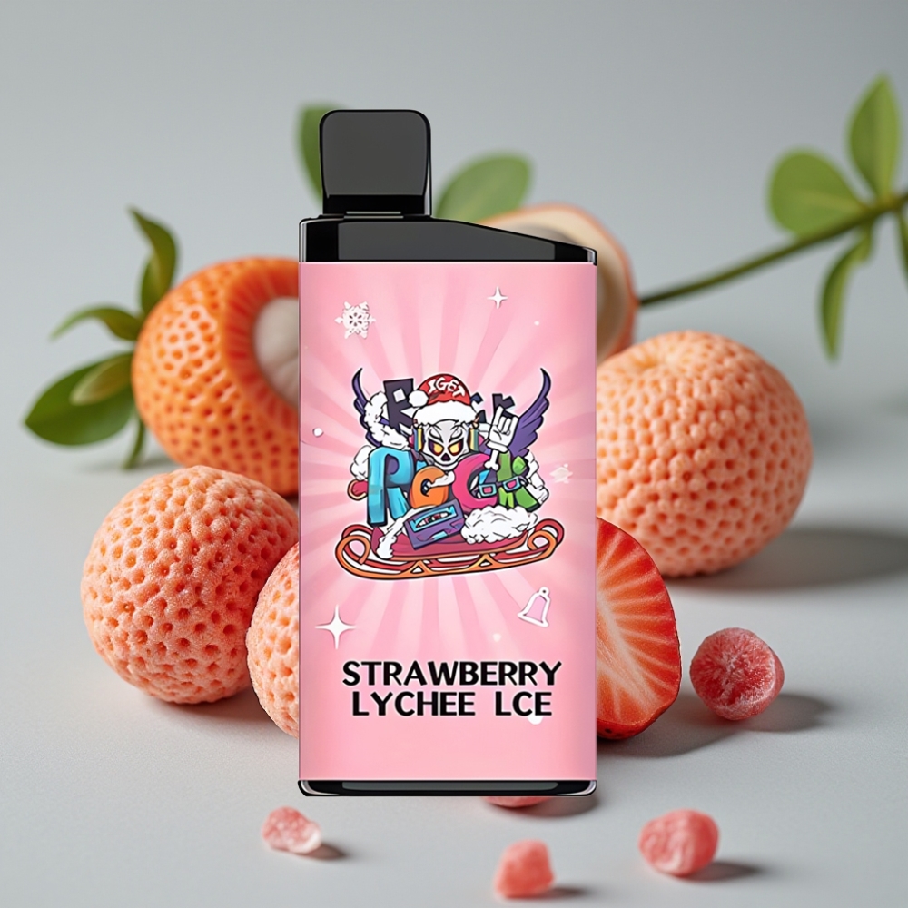 IGET Bar 3500 Puffs Disposable Vape Aardbei Lychee IJs - 1400 mAh, 1.2 Ohm Mesh Coil