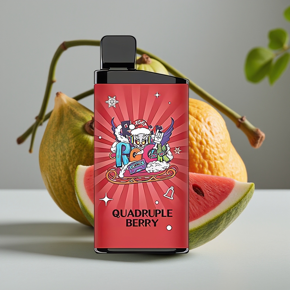 IGET Bar 3500 Puffs Disposable Vape Vierdubbel Berry - 1400 mAh, 1.2 Ohm Mesh Coil
