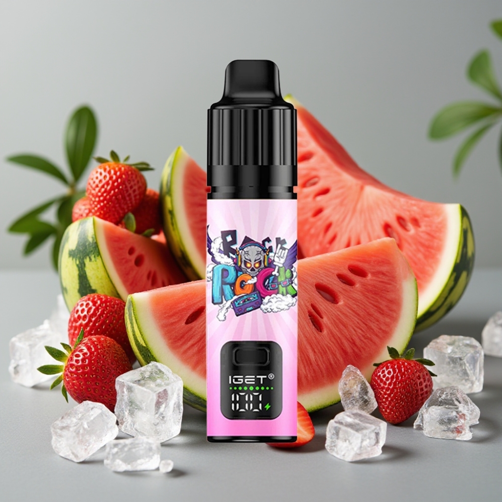 IGET BAR PLUS S3 POD 10000 Puffs Disposable Vape Aardbei Watermeloen IJs 18 ml 5%