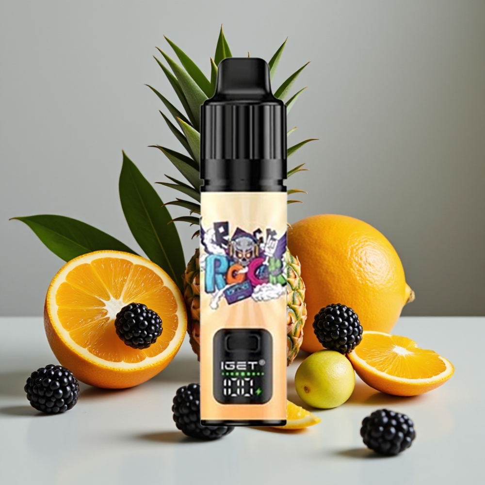 IGET BAR PLUS S3 POD 10000 Puffs Wegwerp Vape Braambes Ananas Sinaasappel 18 ml 5%