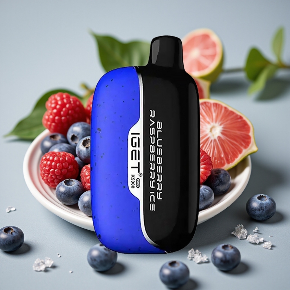 IGET Moon K5000 Puffs Blauwe Framboos IJs – 5000 Puffs, 1.35 Ohm Mesh Coil, 81.5g