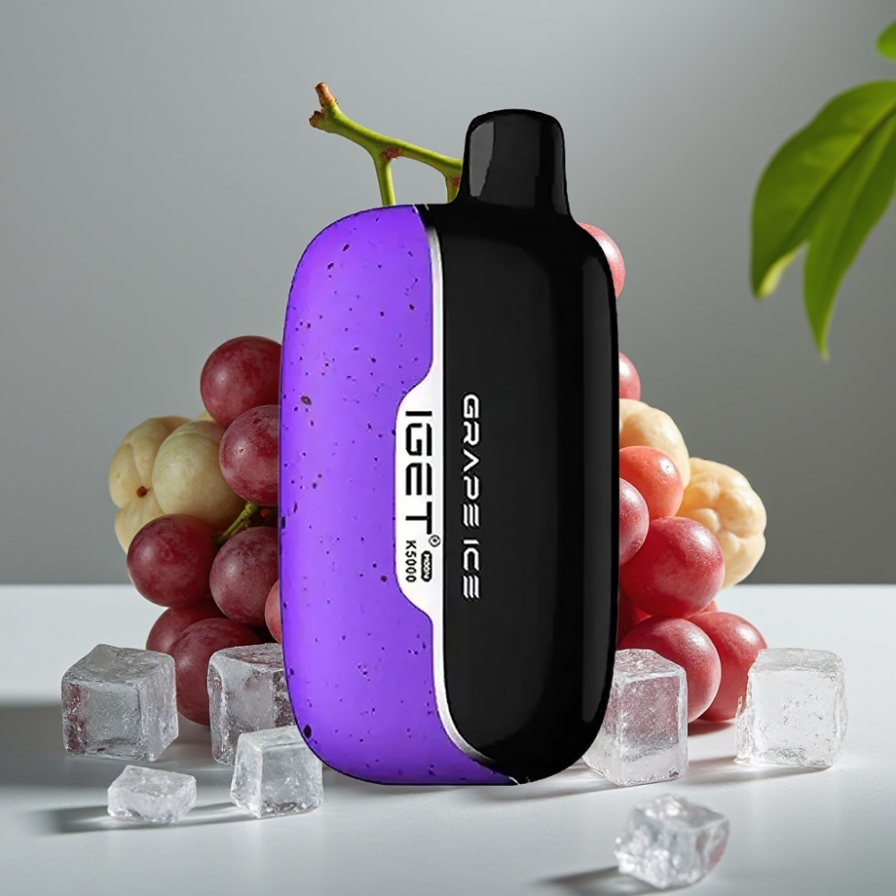 IGET Moon K5000 Puffs Disposable Vape Druiven IJs – 5000 Puffs, 1.35 Ohm Mesh Coil, 81.5 g