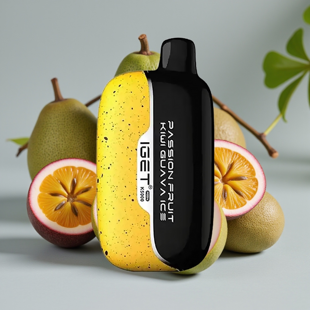 IGET Moon K5000 Puffs Disposable Vape Passievrucht Kiwi Guave IJs – 5000 Puffs, 1.35 Ohm