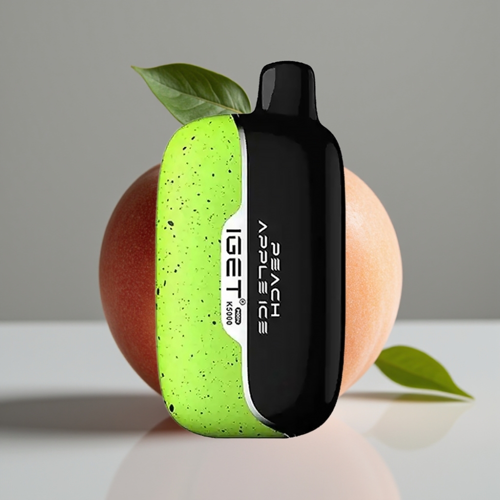 IGET Moon K5000 Puffs Disposable Vape Perzik Appel - 5000 Puffs, 1.35 Ohm Mesh