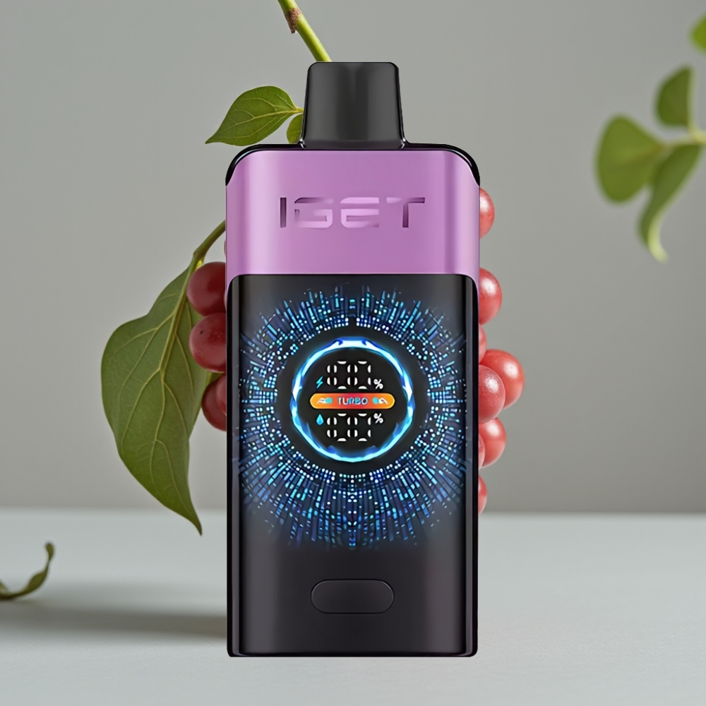 IGET ONE 12000 Puffs Disposable Vape Chupa Chups Druif - 2700 mAh, 0.6 ohm Dual Mesh
