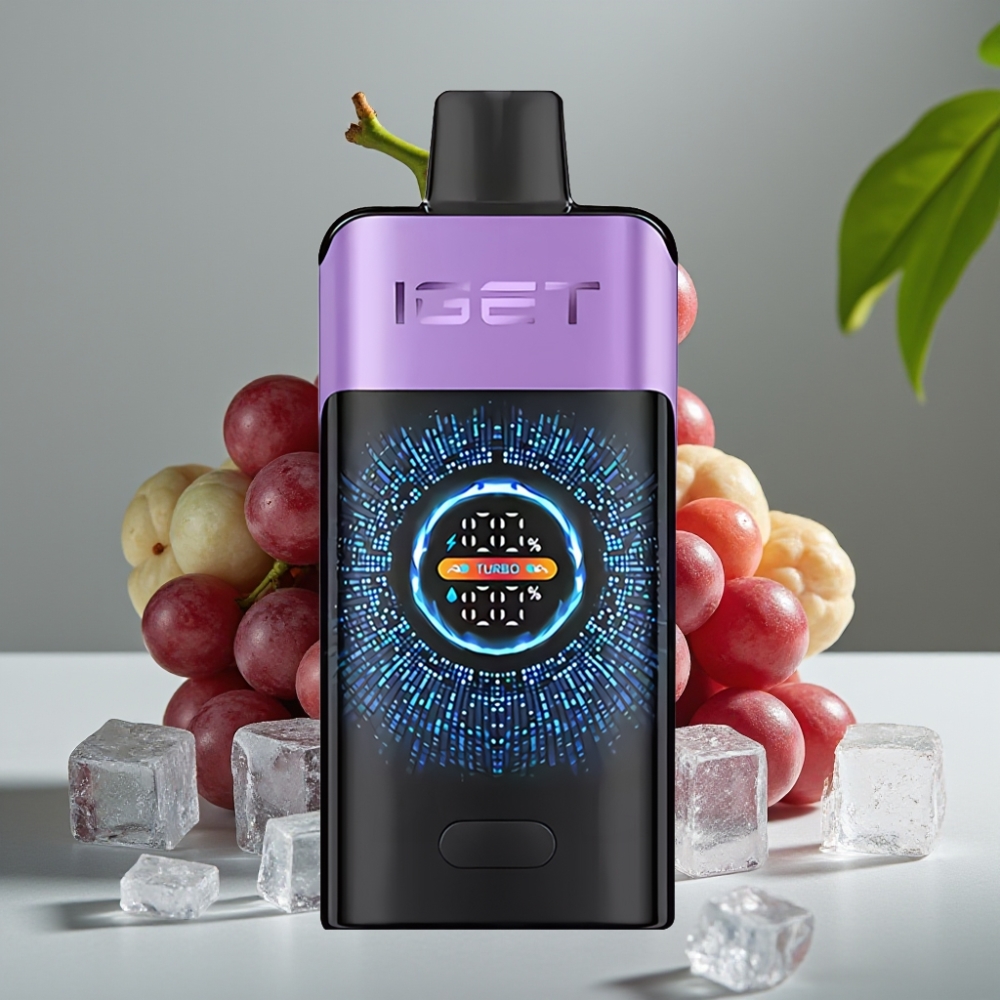 IGET ONE 12000 Puffs Disposable Vape Druiven IJs 12000 Puffs 2700 mAh 0.6 ohm