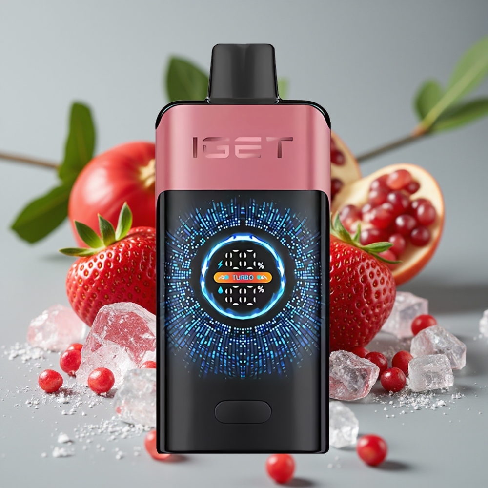 IGET ONE 12000 Puffs Wegwerp Vape Aardbei Granaatappel IJs - 2700 mAh, 0.6 ohm