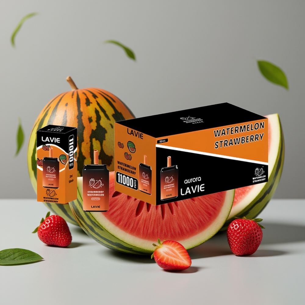 vape wholesale Suomi LAVIE Aurora 11000 Puffs Aardbei Watermeloen 22ML 650mAh