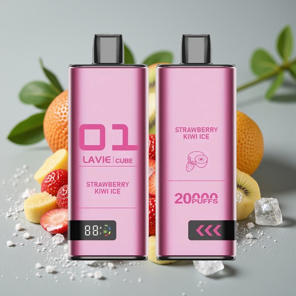 Lavie Cube 20000 Puffs Disposable Vape Aardbei Kiwi IJs – 28ML, 600mAh, Type C