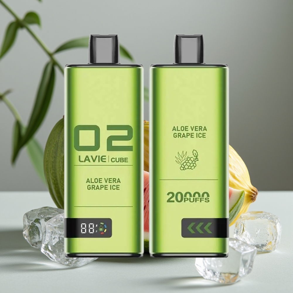 Lavie Cube 20000 Puffs Disposable Vape Aloë Vera Druiven IJs 28ML 5% Type C
