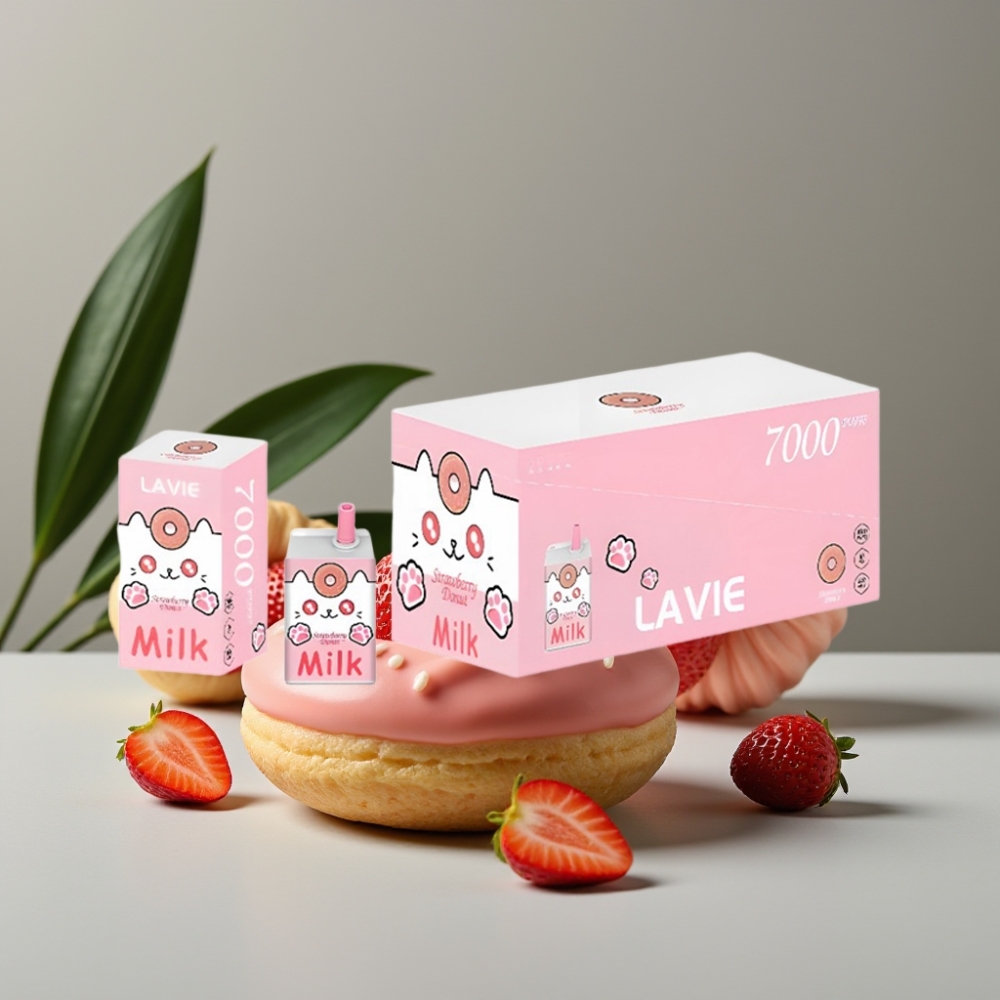 LAVIE Milk 7000 Puffs Disposable Vape Aardbei Donut 16ML 5% Type C