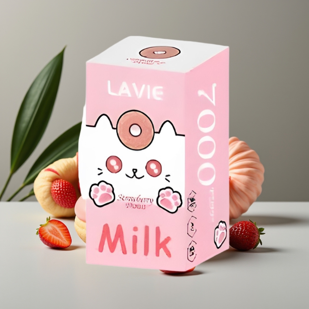 LAVIE Milk 7000 Puffs Disposable Vape Aardbei Donut 16ML 5% Type C