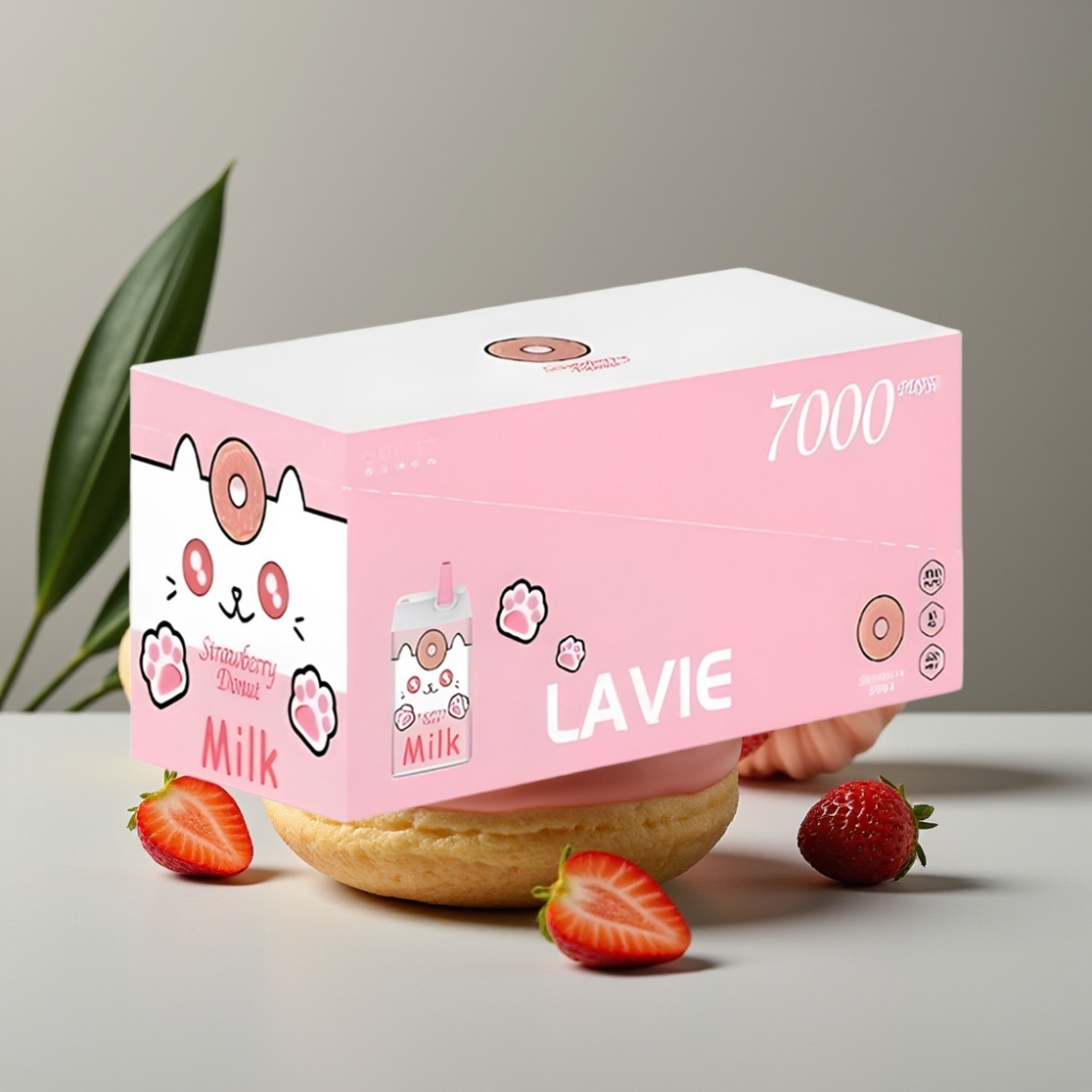 LAVIE Milk 7000 Puffs Disposable Vape Aardbei Donut 16ML 5% Type C