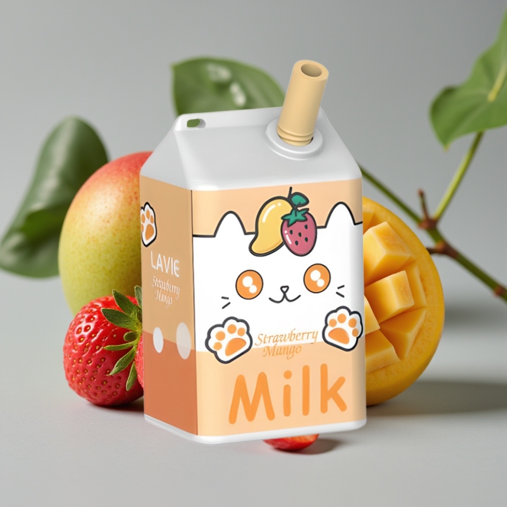 vape wholesale Suomi LAVIE Milk 7000 Puffs Aardbei Mango 16ML 5% Type C
