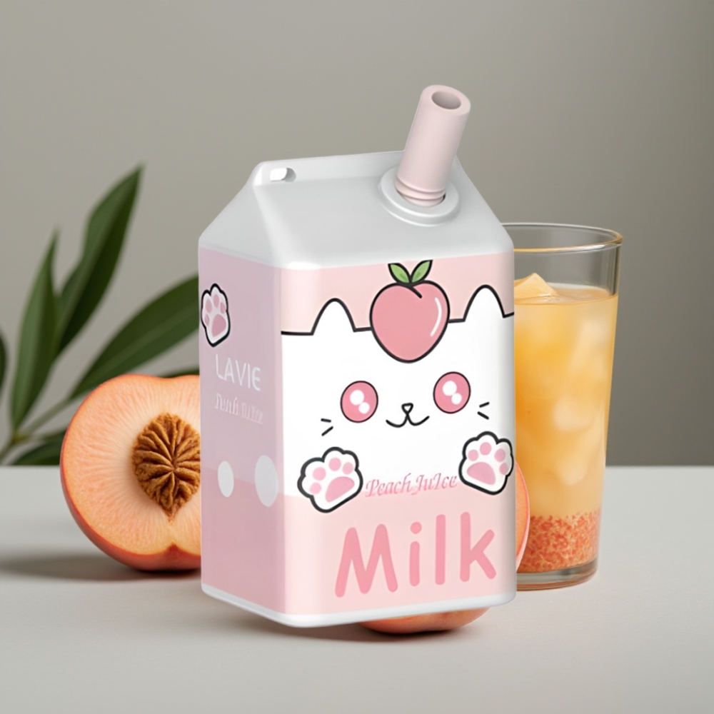 vape wholesale Suomi LAVIE Milk 7000 Puffs Perzik Sap 0% 2% 5% 16ML 600mAh Type C