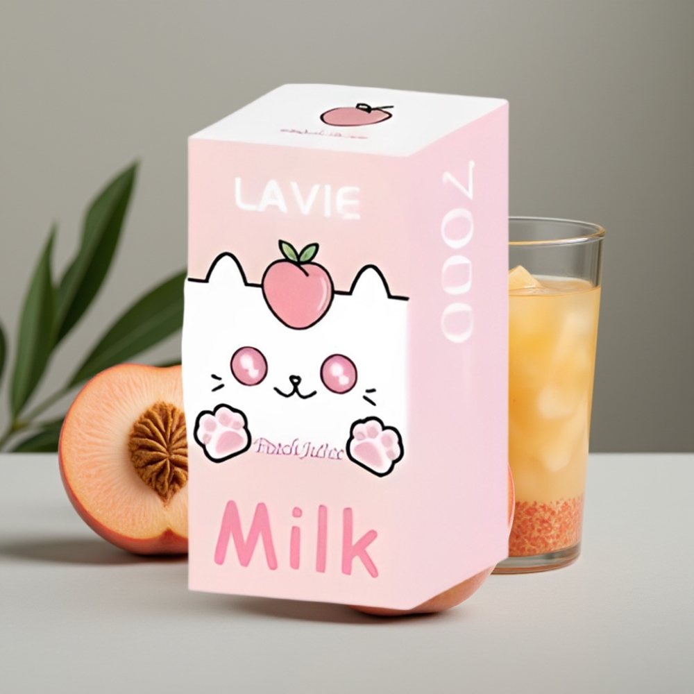 vape wholesale Suomi LAVIE Milk 7000 Puffs Perzik Sap 0% 2% 5% 16ML 600mAh Type C