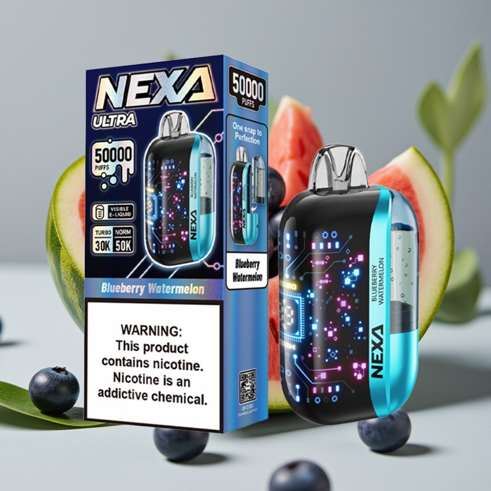 NEXA Ultra 50K Disposable Vape Blauwe Bosbes Watermeloen 20ml 5% 0.9ohm