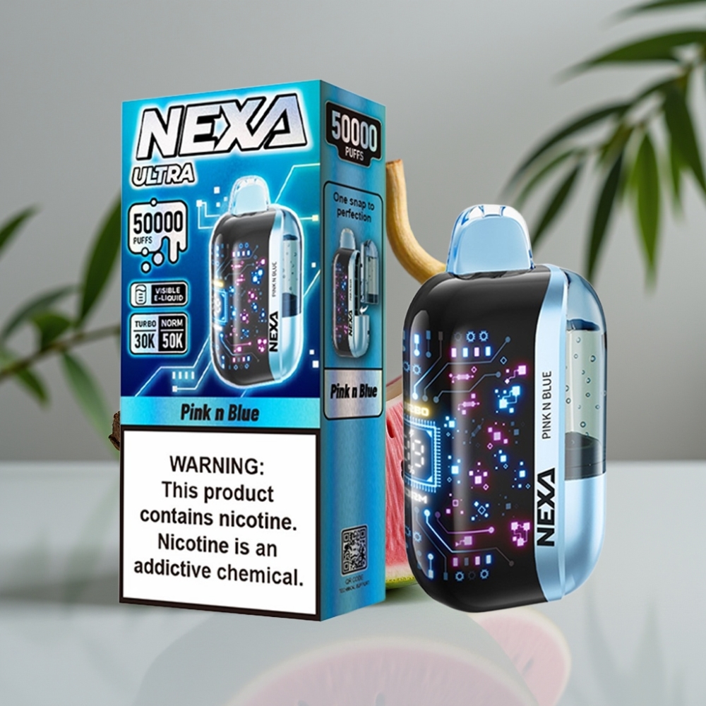 NEXA Ultra 50K Disposable Vape Roze & Blauw - 20ml, 5%, 0.9ohm