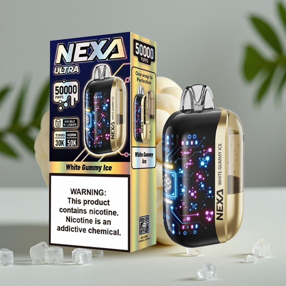 NEXA Ultra 50K Disposable Vape Witte Gummy IJs 50000 puff 20ml 5%