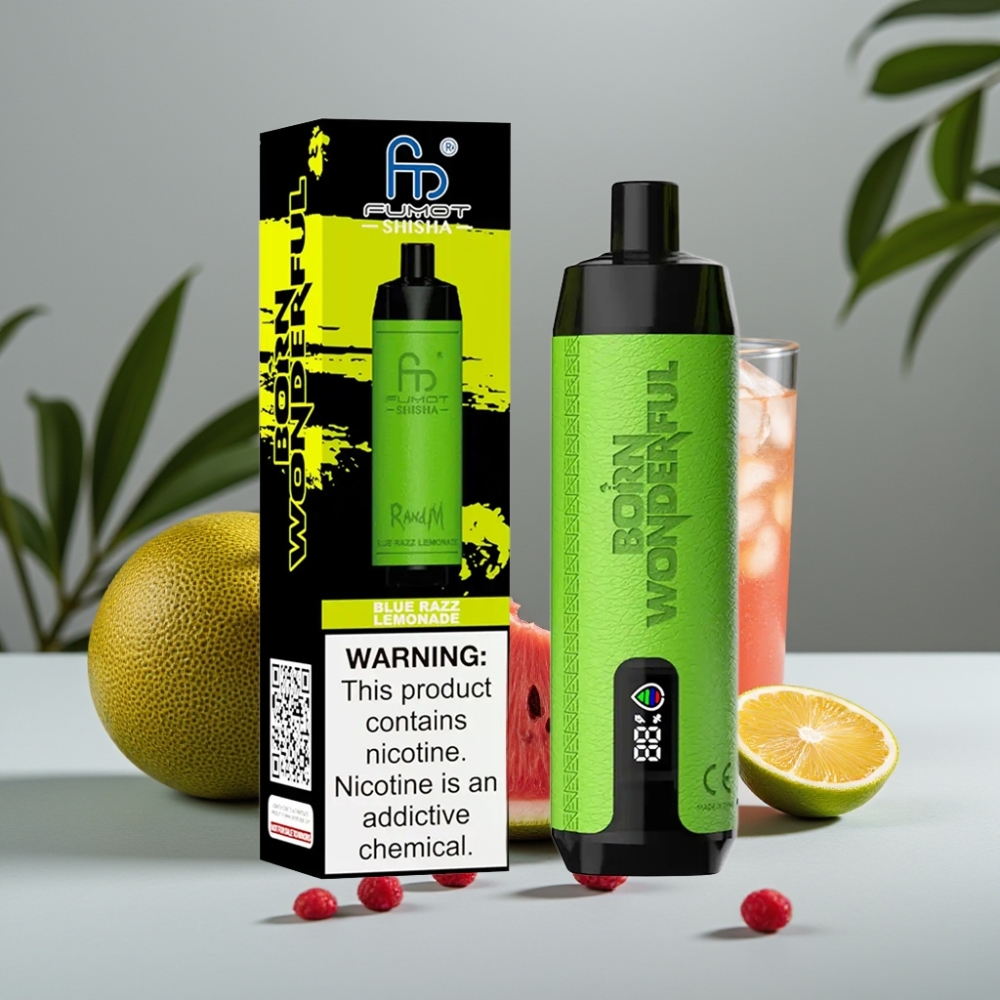 RandM Fumot Shisha 10000 Puffs Disposable Vape Blauwe Razz Lemonade 18ml 850mAh