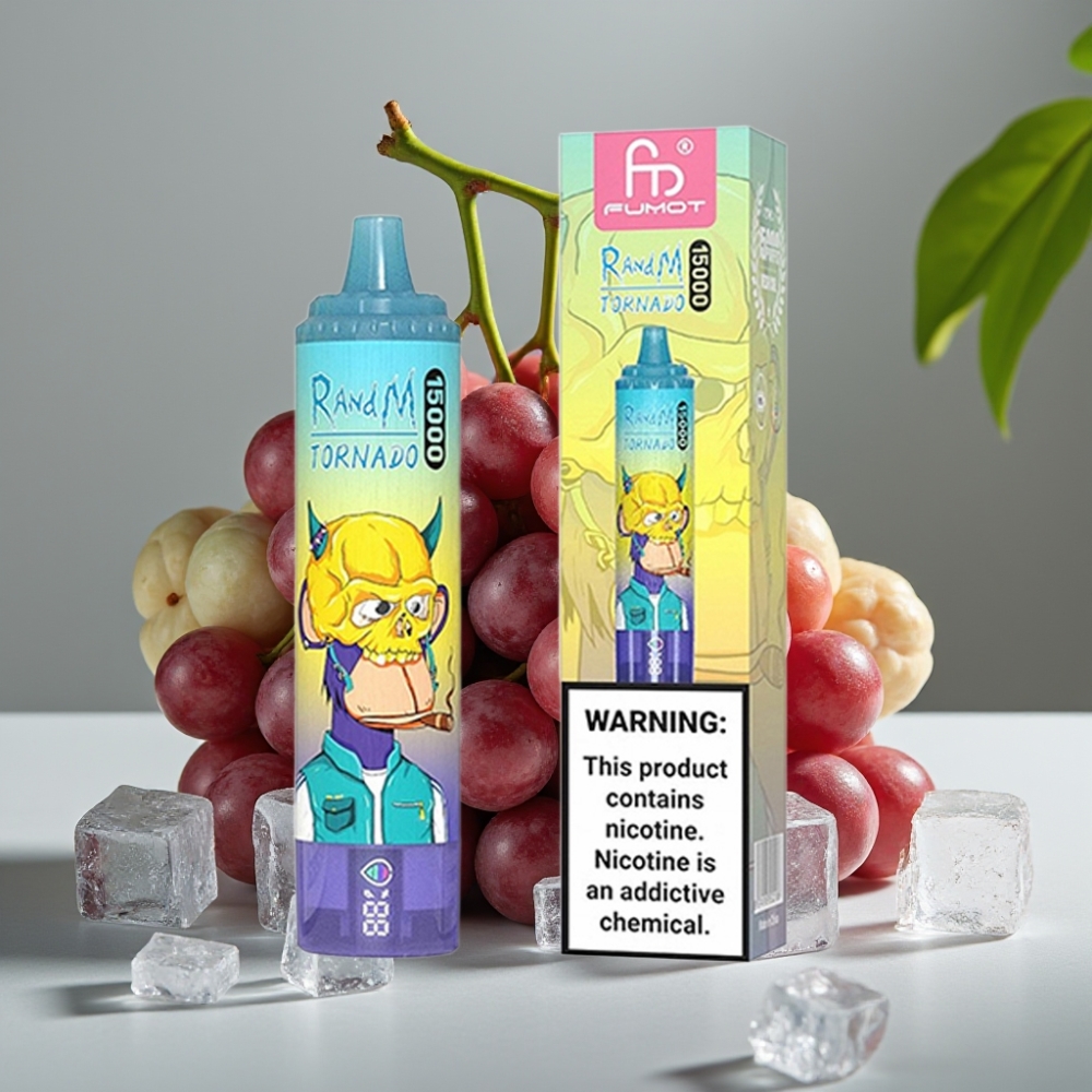 Fumot RandM Tornado 15000 Puffs 25ml 850mAh 0.9 Ohm Mesh Druiven IJs