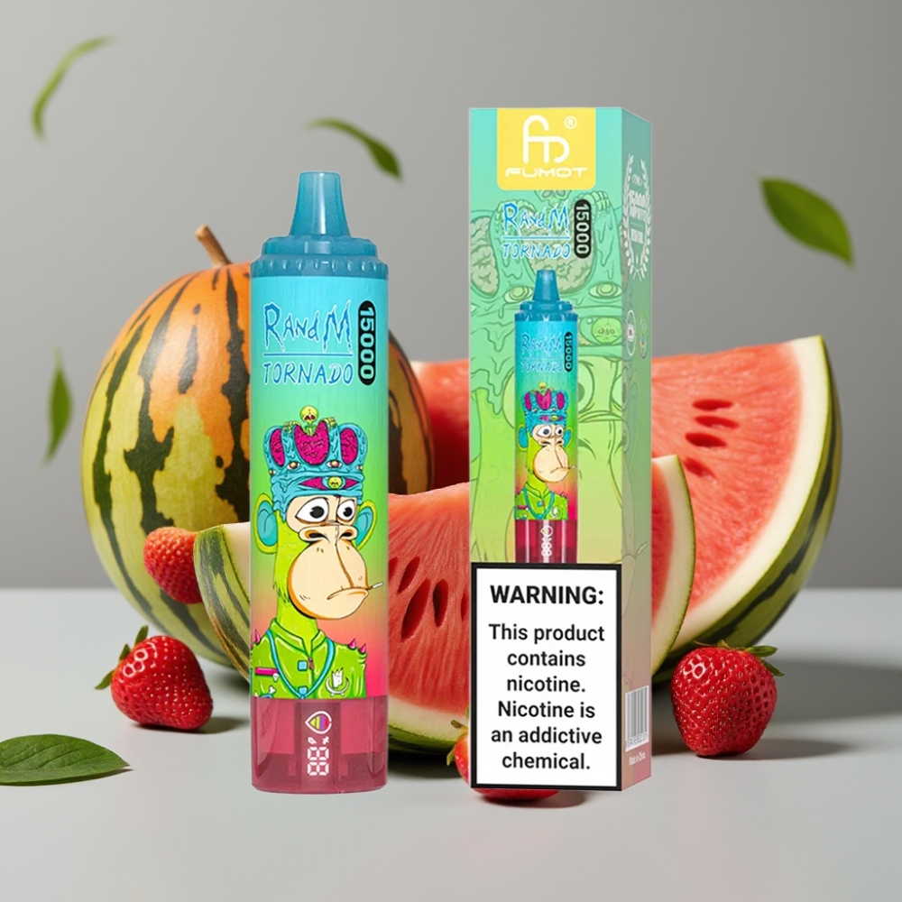Fumot RandM Tornado 15000 Puffs 25ml 850mAh Aardbei Watermeloen