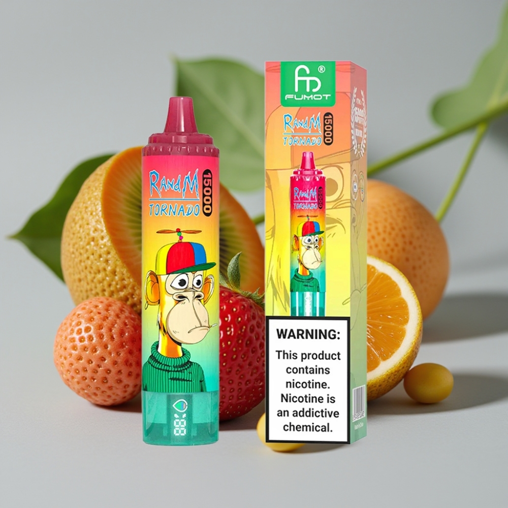 vape wholesale Suomi Fumot RandM Tornado 15000 Puffs 25ml 850mAh Aardbei Kiwi