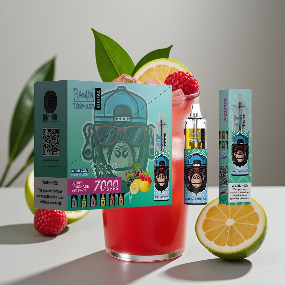 Fumot Tornado 7000 14ML 850MAH Mesh Coil Type-C RGB Berry Lemonade