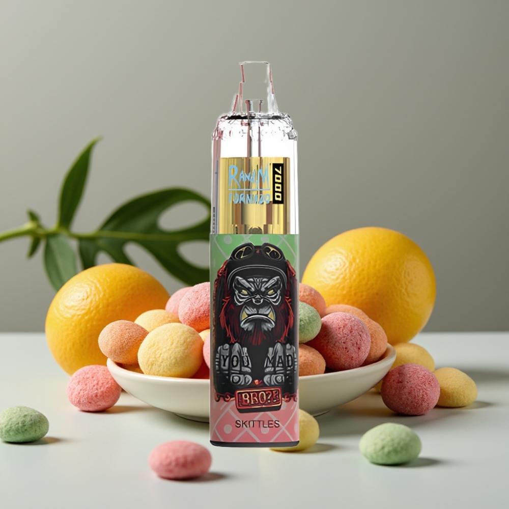 Fumot Tornado 7000 Disposable Vape Skittles 14ML Mesh Coil Type-C RGB