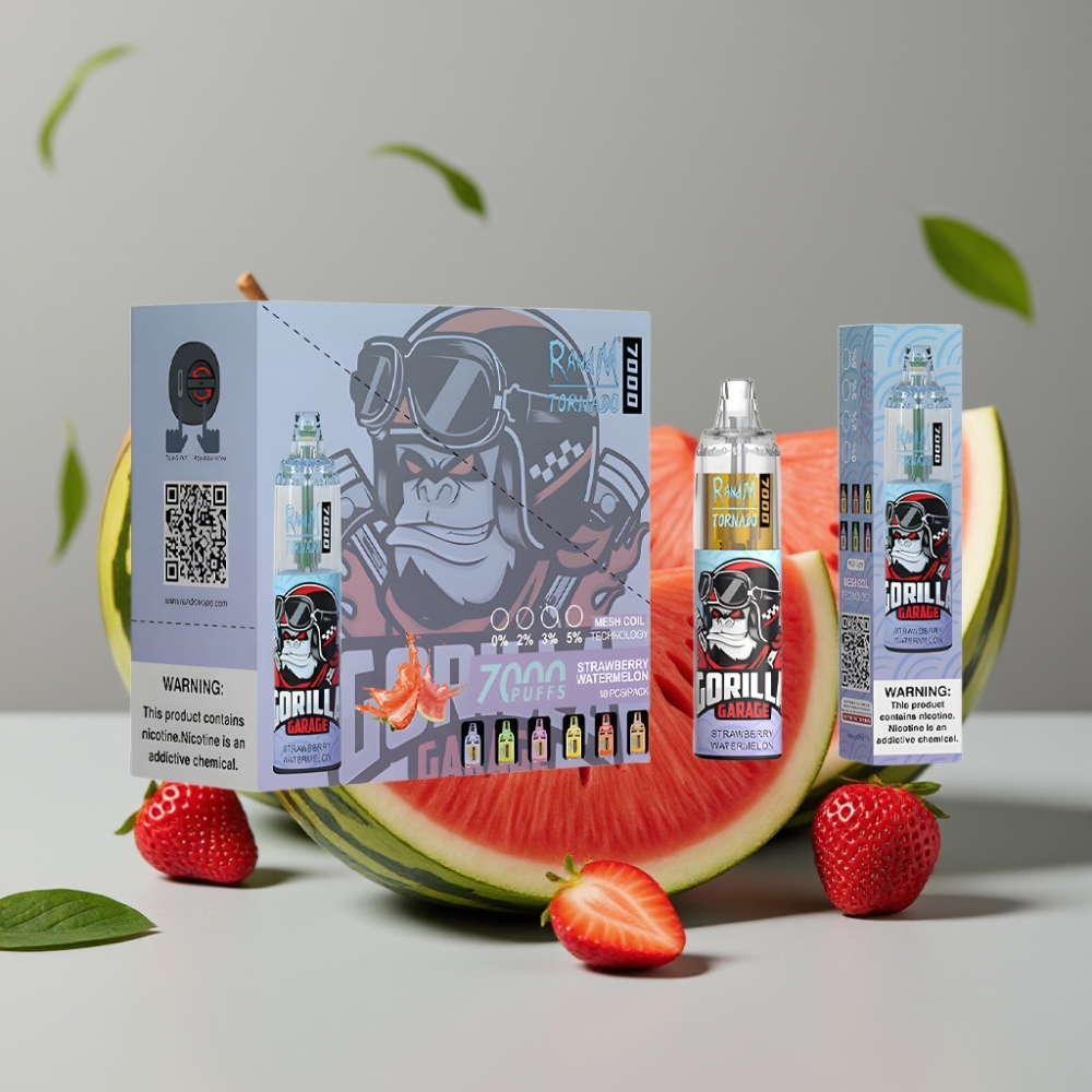 vape wholesale Suomi Fumot Tornado 7000 14ML 850MAH Mesh Coil Aardbei Watermeloen