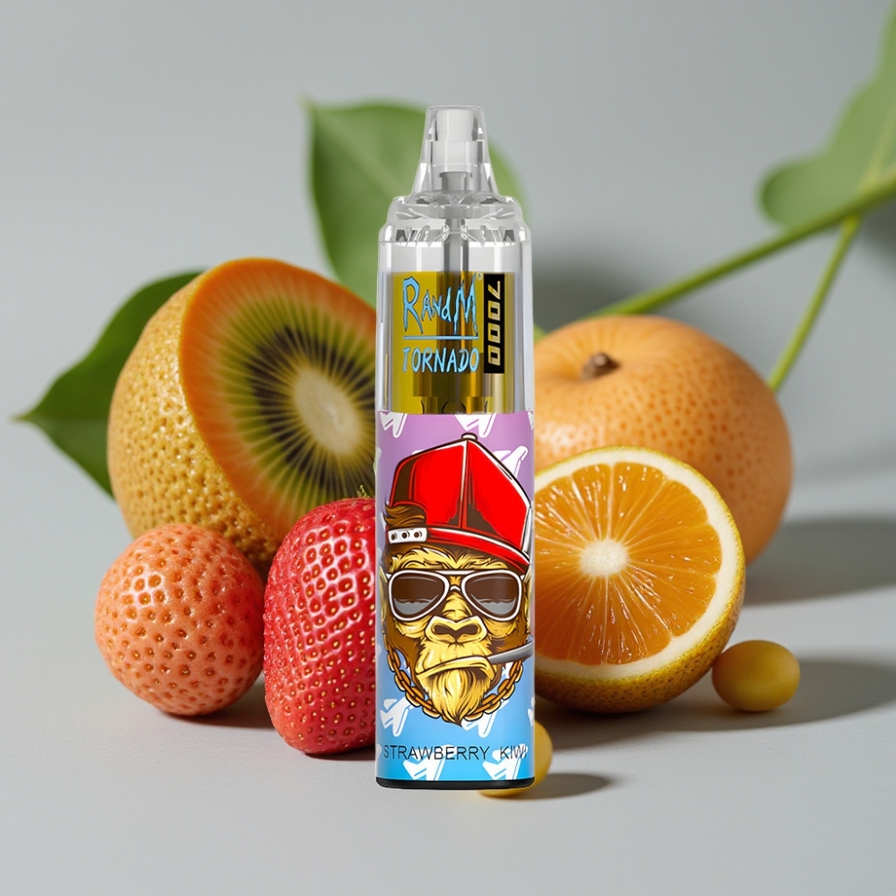 vape wholesale Suomi Fumot Tornado 7000 14ML Mesh Coil Type-C Aardbei Kiwi