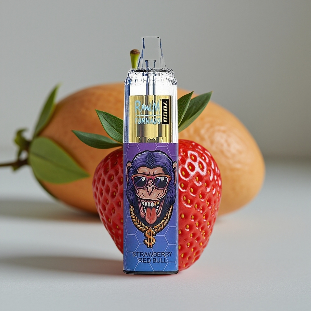 vape wholesale Suomi Fumot Tornado 7000 14ML Mesh Coil Type-C Aardbei Red Bull