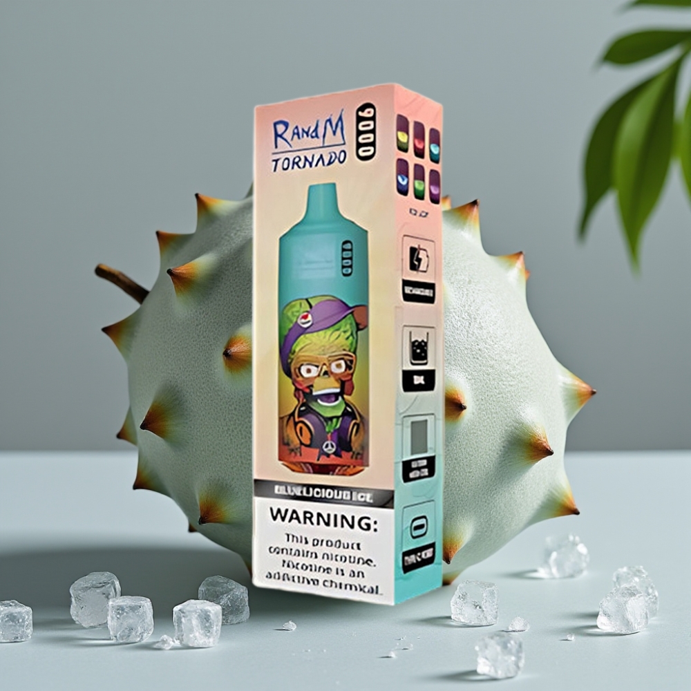 RandM Tornado 9000 Puffs 850 mAh 18 mL Mesh Coil Bluelicious Ice