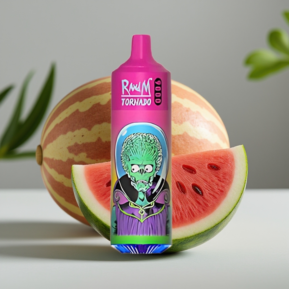 RandM Tornado 9000 Puffs 850mAh 18mL Mesh Coil Watermelon Bubble Gum