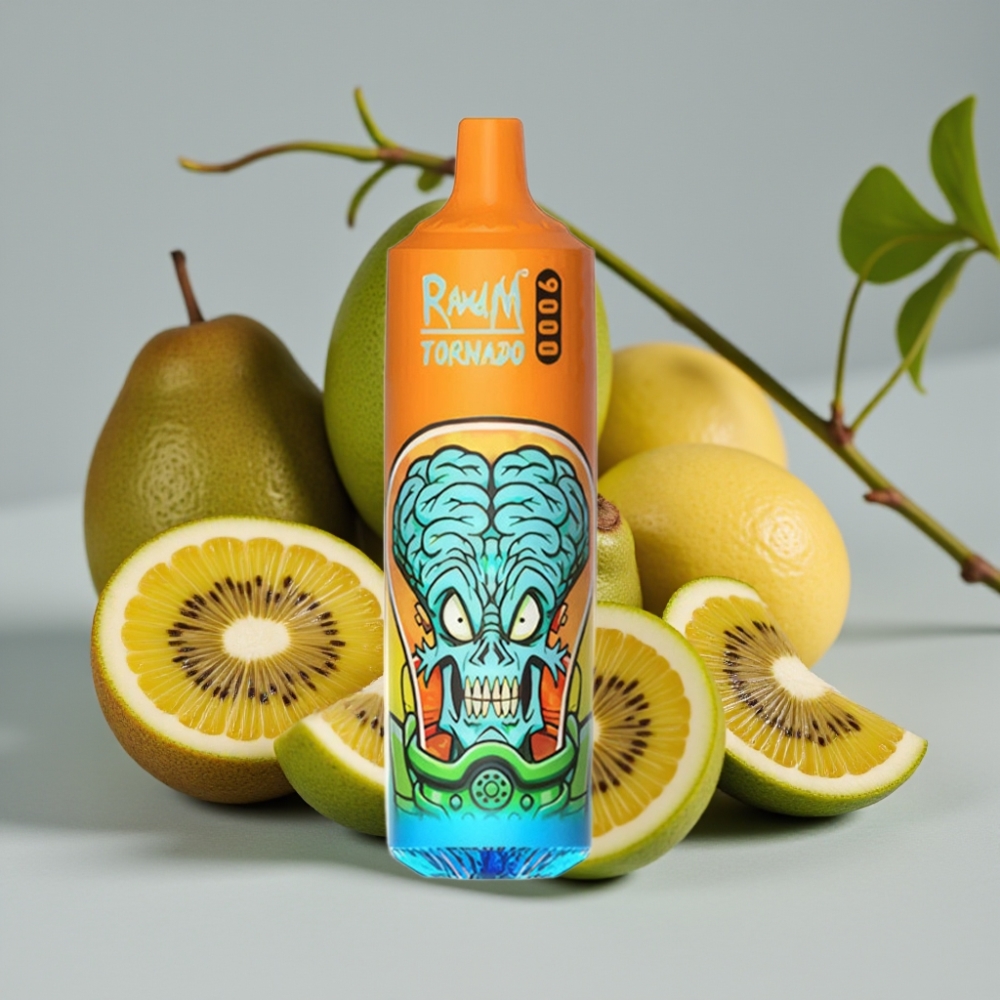 RandM Tornado 9000 Puffs Disposable Vape Kiwi Passievrucht Guave 850 mAh 18 mL Mesh