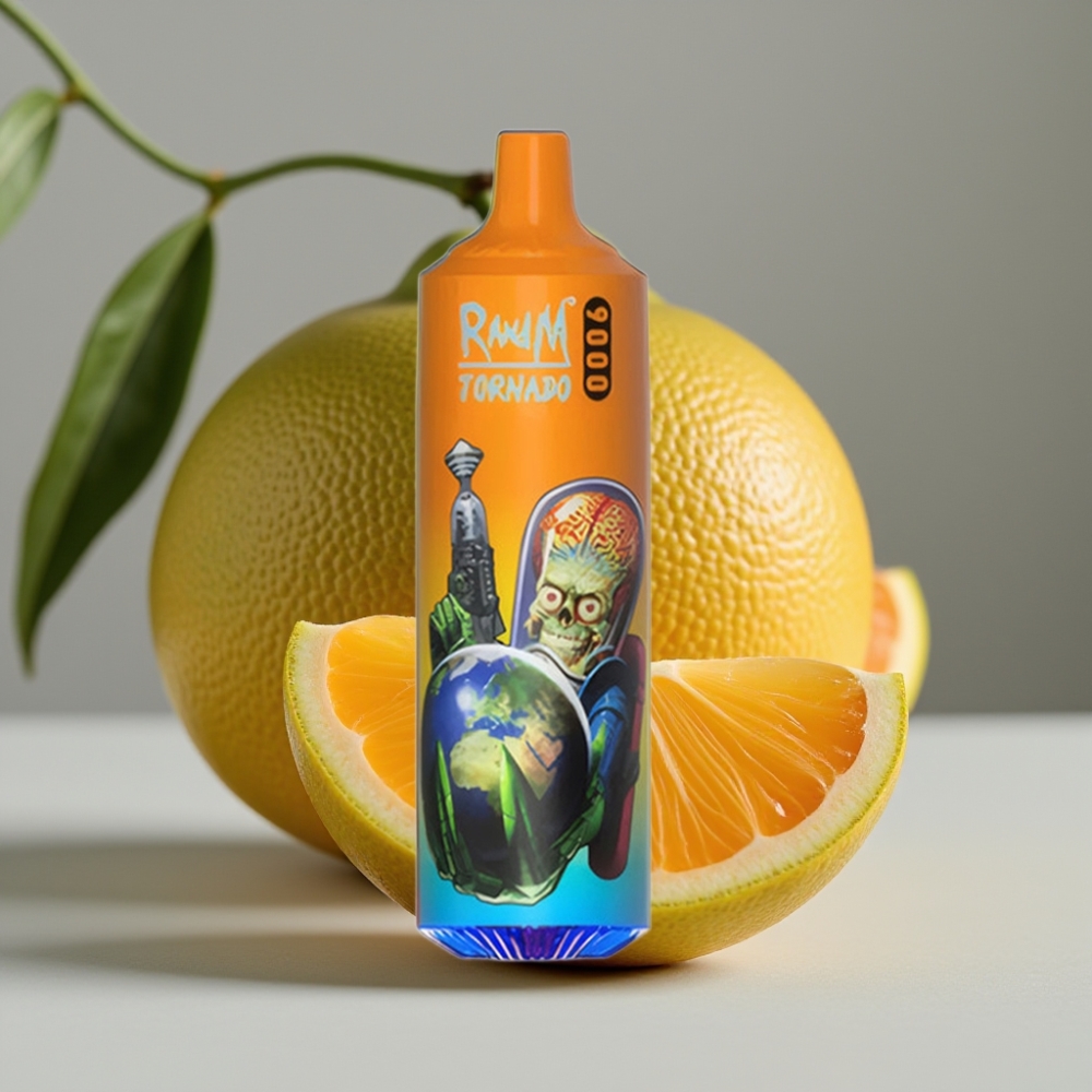 vape wholesale Suomi RandM Tornado 9000 Puffs 850 mAh 18 mL Mesh Coil Orange Soda