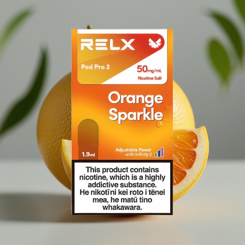 RELX Pod Pro 2 600 puffs 5% nicotine 1.9ml Oranje Vonk 2/3 pods Eco/Smooth/Boost