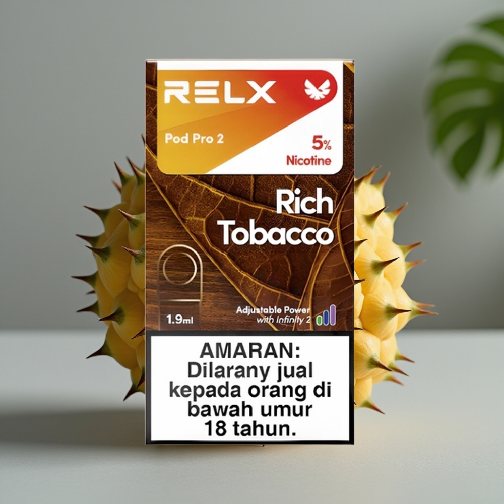 RELX Pod Pro 2 600 pufs 5% nicotine 1,9ml Rijke Tabak 3 voltages