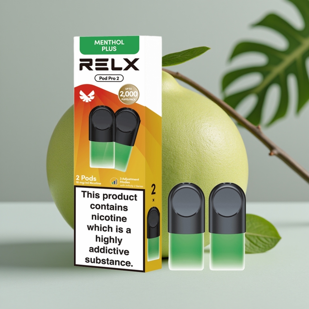 vape wholesale Suomi RELX Pod Pro 2 600 puffs 1,9ml 1,8% Munt-Menthol Plus