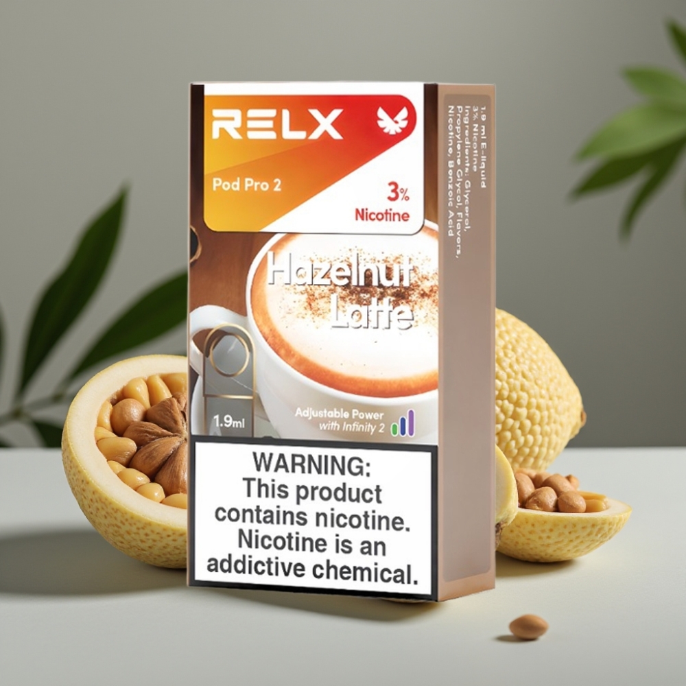 vape wholesale Suomi RELX Pod Pro 2 600 puffs 3% nicotine 1.9ml Hazelnoot Latte