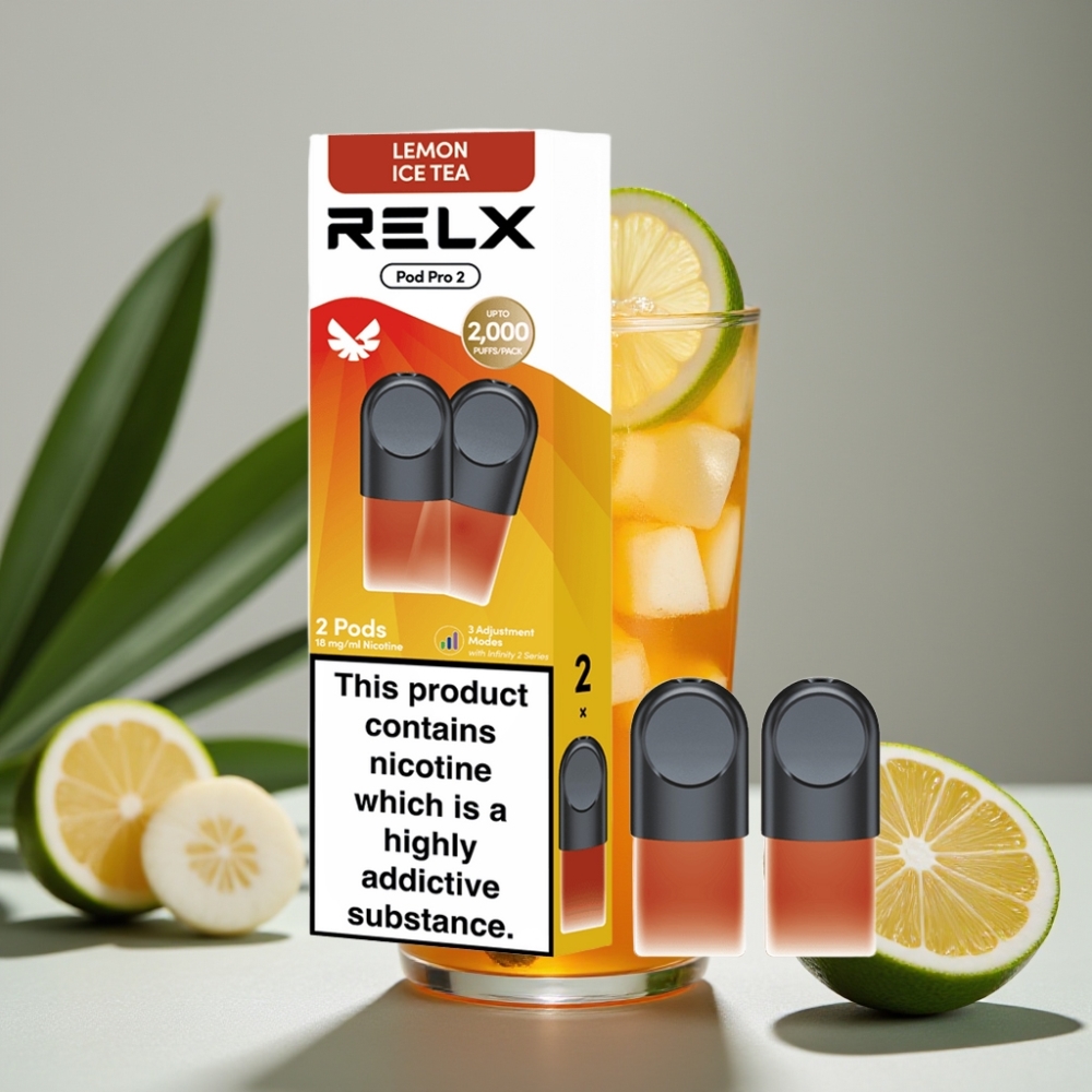 vape wholesale Suomi RELX Pod Pro 2 Thee-Citroen Ice Tea 600 puffs 1,9ml 1,8%