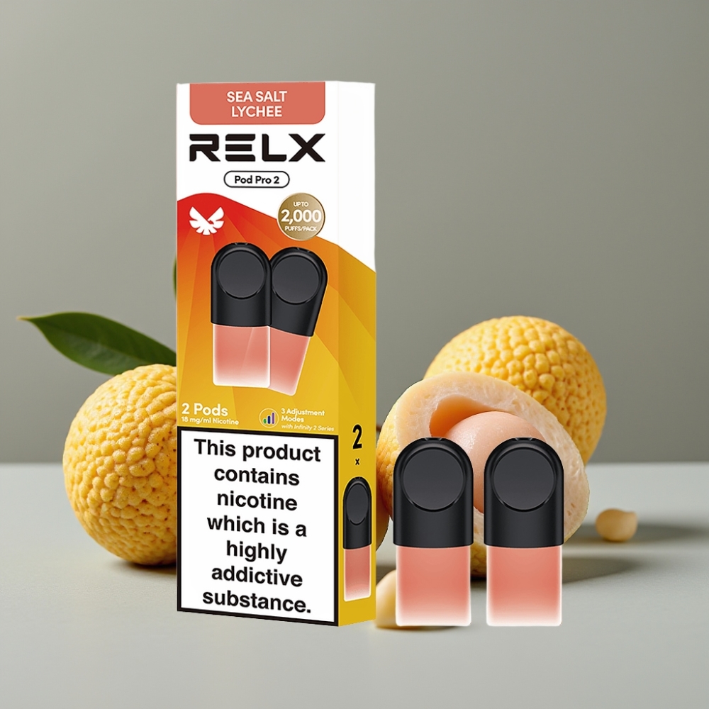 vape wholesale Suomi RELX Pod Pro 2 Zeezout Lychee 600 puffs 1.8% nicotine 1.9ml